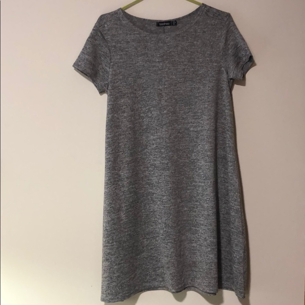 Grey shirt dress
